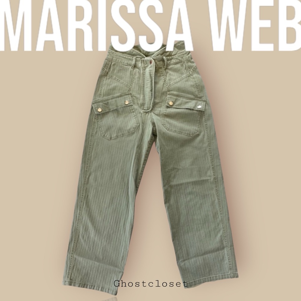 EUC Marissa Web Thomas Canvas Pant in Military Green, Size 4